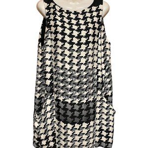 Cute Summer Black and White Sleeveless Zara Basics Dress w/ Pockets size Large